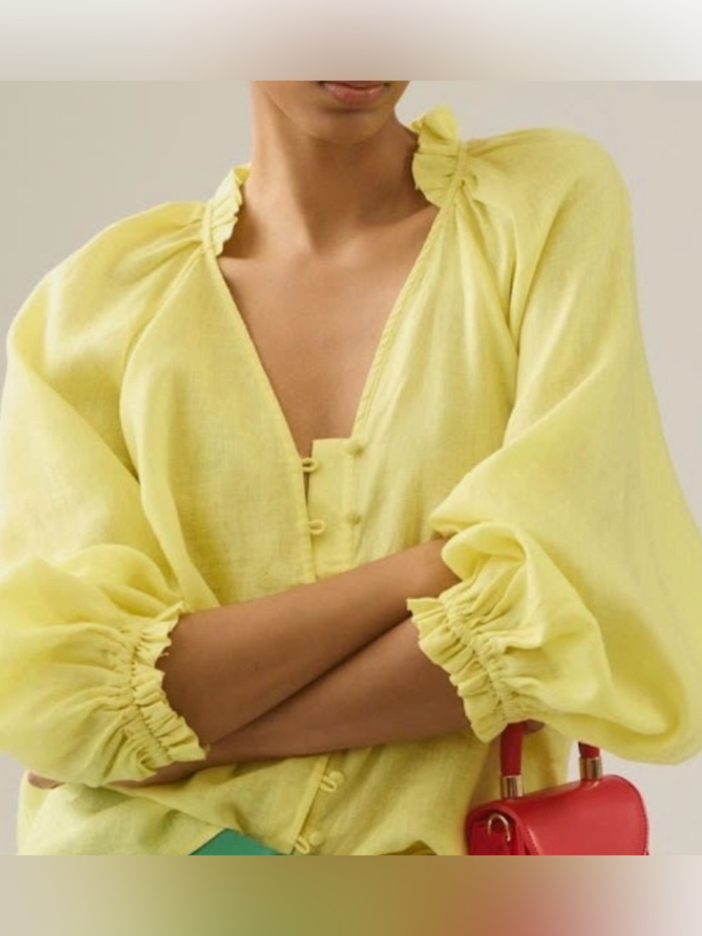 ANTHROPOLOGIE
Maeve Audie Linen Puff-Sleeve (mix35)